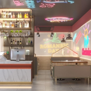 现代烧烤店3D模型下载